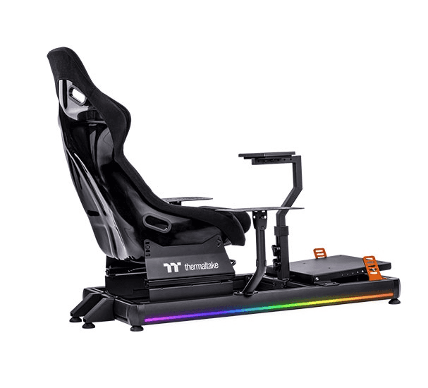 Thermaltake Thermaltake GF500 Flight Simulator Cockpit, Premium Aluminum Profile Rig, Fiberglass Bucket Seat, RGB Lighting, Universal Compatibility | GSC-F50-CPASBB-01 - thumbnail 3
