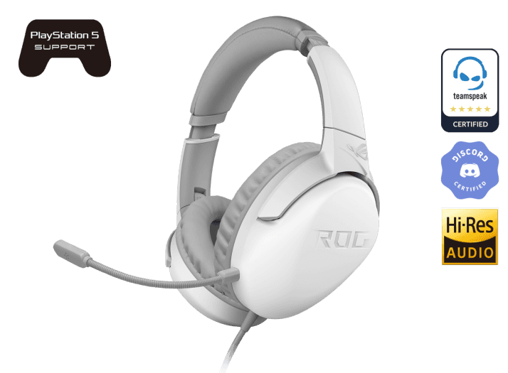 Asus Asus Rog Strix Go Core Gaming Headset, Speaker Impedance 32 Ohm, -45 dB Sensitivity, 3.5mm Jack Connector, Moonlight White | 90YH0381-B1UA00 - thumbnail 1