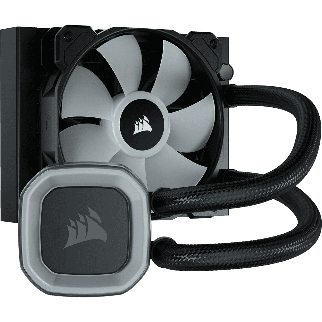 Corsair H55 RGB 120mm all-in-one Liquid CPU Cooler, SP120 RGB ELITE Series, Intel 1700, AM5, AMD AM4, Black | CW-9060052-WW thumbnail 2