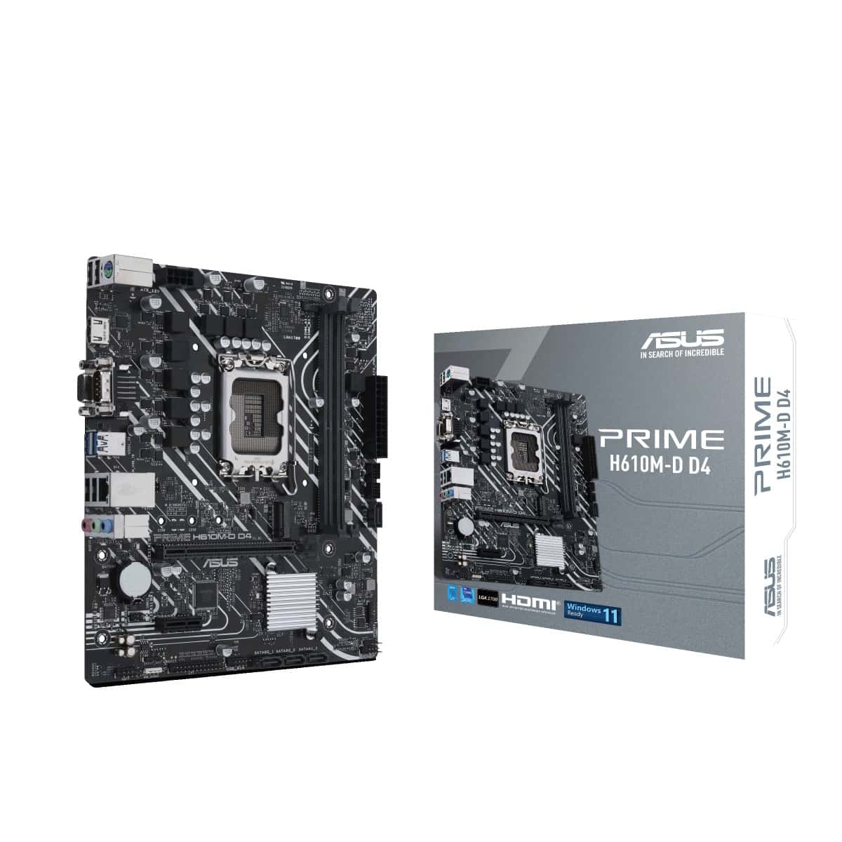 Asus Asus Prime H610M-D D4 Mic ATX Motherboard, LGA 1700 Socket, DDR4 Support, PCIe 4.0, M.2 Slot, 1Gb Ethernet, HDMI, D-Sub, USB 3.2 Gen, SATA 6 Gbps, COM Port, LPT / RGB Header | 90MB1A00-M0EAY0 - thumbnail 5