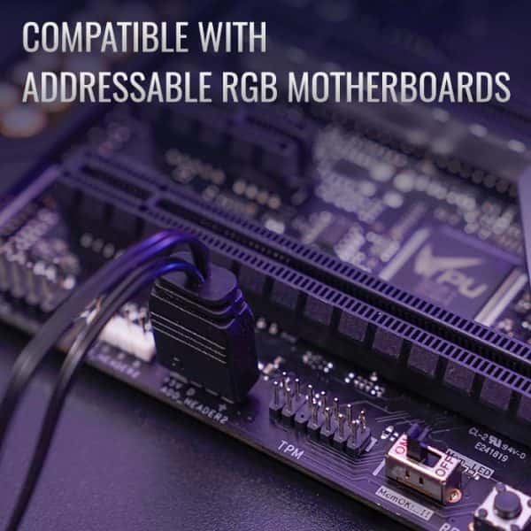 Aerocool H66F RGB Control Hub, Access 16.8 Million Colors & More Lighting Effects, Connect Up to Six 6-Pin ARGB Fans, Control Light Effects with Remote Control, Black | AC-H66F thumbnail 1