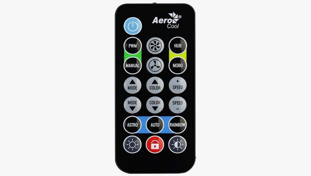 Aerocool H66F RGB Control Hub, Access 16.8 Million Colors & More Lighting Effects, Connect Up to Six 6-Pin ARGB Fans, Control Light Effects with Remote Control, Black | AC-H66F thumbnail 7