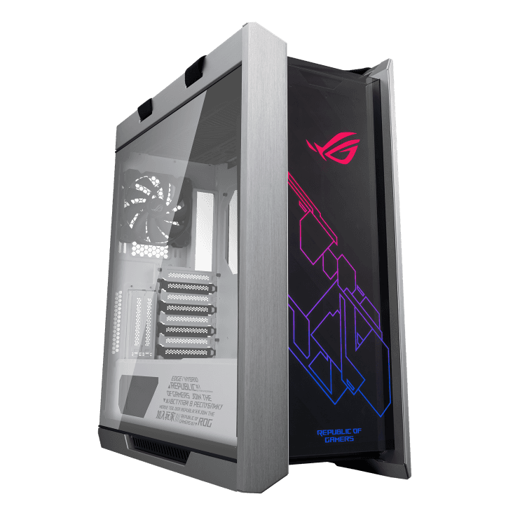 Asus ASUS ROG Strix Helios GX601 White Edition RGB Mid-Tower E-ATX Gaming Case, 3 x Tempered Glass, Aluminum Frame, GPU Braces | 90DC0023-B39000 - thumbnail 2