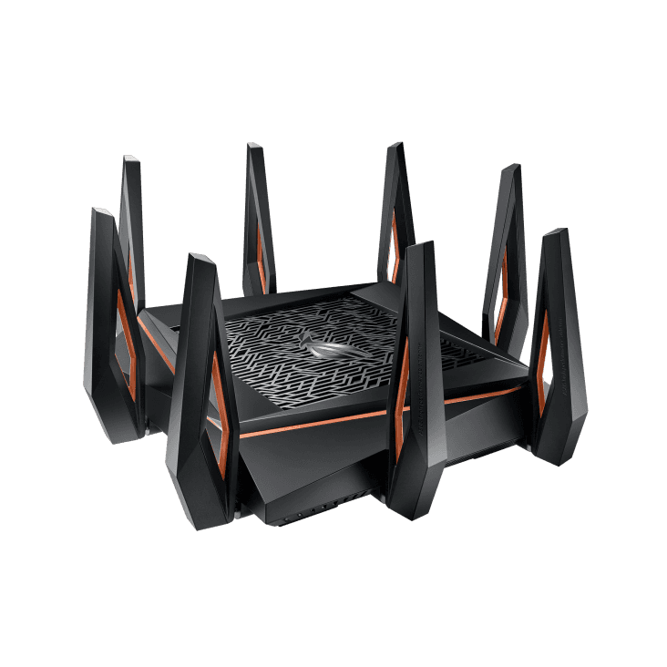 Asus ASUS ROG Rapture GT-AX11000, Tri-Band 10 Gigabit WiFi Router, Aiprotection Lifetime Security, AiRmesh Compatible for Mesh WIFI System, World???s first 10 Gigabit Wi-Fi router, Wifi 6, Wireless 802.11Ax | 90IG04H0-MU9G00 - thumbnail 4