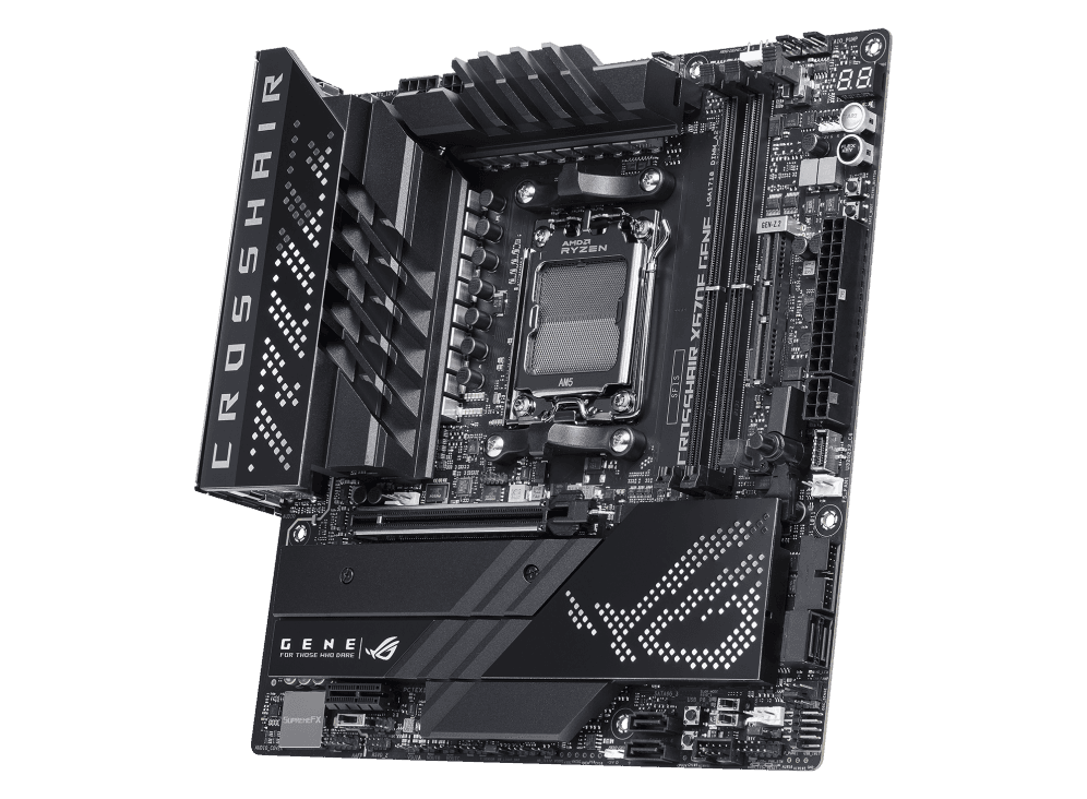 Asus ASUS ROG CROSSHAIR X670E GENE ATX DDR5 Motherboard, AM5 Socket, AMD X670 Chipset, 64GB DIMM Max Memory, WiFi 6E, Intel 2.5Gb Ethernet, PCIe 5.0, M.2 Heatsink, USB Ports | 90MB1B80-M0EAY0 - thumbnail 4