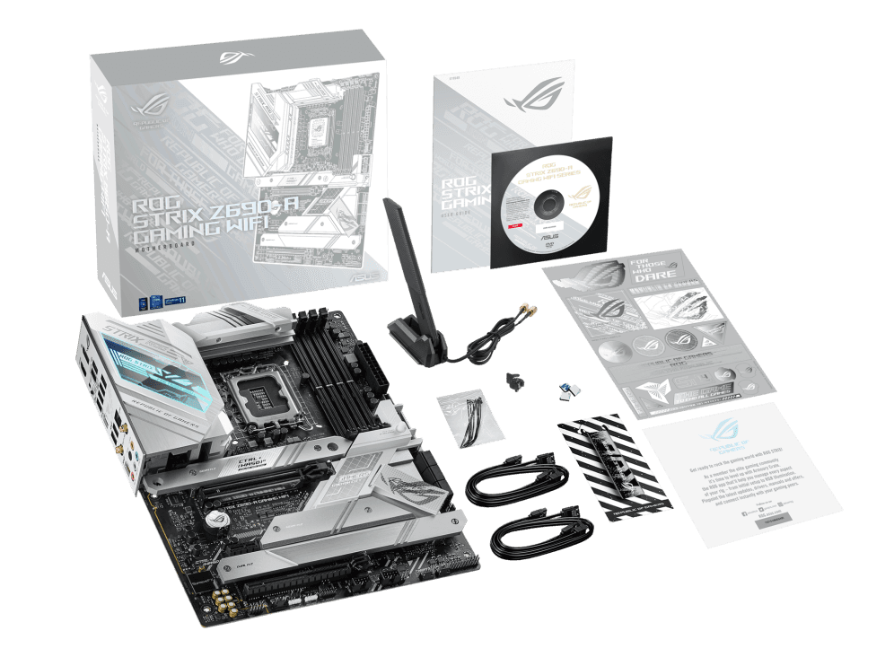 Asus ROG STRIX Z690-A GAMING WIFI  Intel?? Z690 LGA 1700 ATX motherboard with PCIe?? 5.0, 16+1 DrMos, DDR5, Two-Way AI Noise Cancelation, AI Overclocking, AI Cooling, AI Networking, WiFi 6E, Intel 2.5 Gb Ethernet, four M.2 slots with heatsinks PCIe 4.0 NVMe??  - thumbnail 8