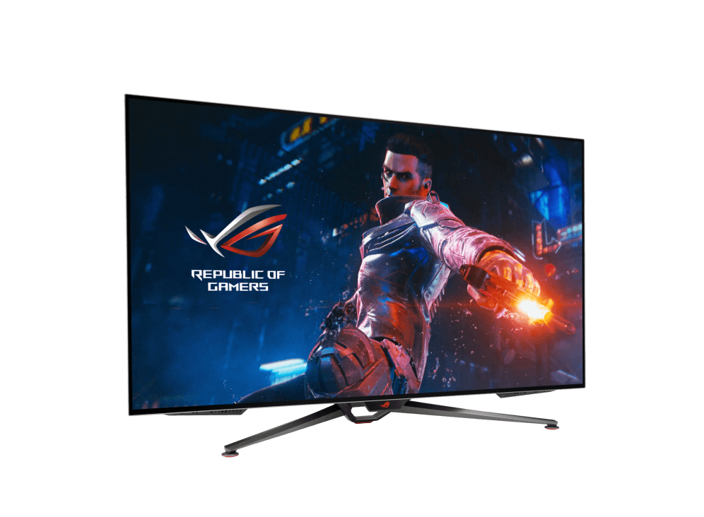 ASUS ROG Swift OLED PG48UQ 48" Gaming Monitor, 138Hz Refresh Rate, 0.1ms Response Time, G-SYNC Compatible, 1.07M Colors, 2x Speakers, 2x HDMI, 1xDP, 4x USB 3.2, Black | 90LM0840-B01970 thumbnail 2