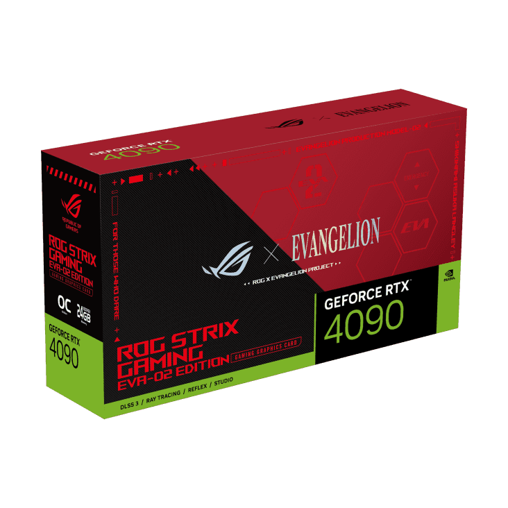 Asus  ASUS ROG Strix GeForce RTX 4090 OC EVA-02 Edition Graphics Card, 24GB GDDR6X 384-bit Memory, 2640 MHz OC Boost Clock, 21 Gbps Memory Speed, 16384 CUDA Cores, 4x Max Display | 90YV0ID5-M0NM00 - thumbnail 5