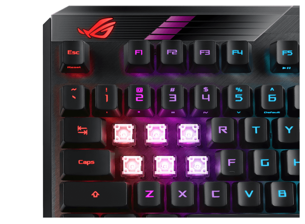 Asus Asus MA02 Rog Claymore II Wireless Modular Mechanical Gaming Keyboard, Detachable Numpad, RX Red Switches, Aura Sync, 2.4 Ghz, USB 2.0,English Arabic, Black | 90MP01W0-BKCA00 - thumbnail 3