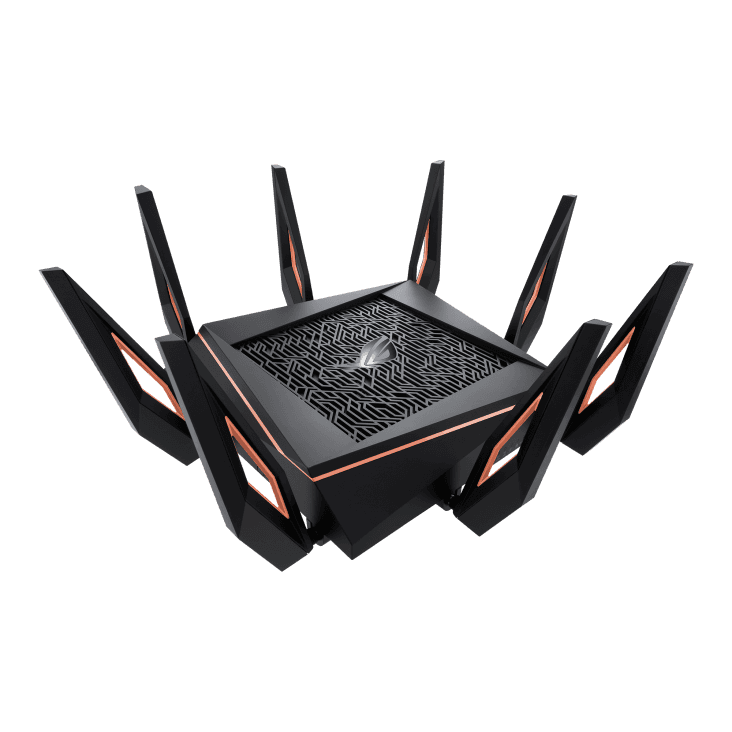 Asus ASUS ROG Rapture GT-AX11000, Tri-Band 10 Gigabit WiFi Router, Aiprotection Lifetime Security, AiRmesh Compatible for Mesh WIFI System, World???s first 10 Gigabit Wi-Fi router, Wifi 6, Wireless 802.11Ax | 90IG04H0-MU9G00 - thumbnail 1