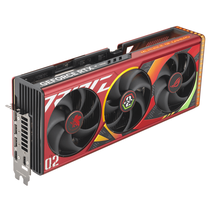 Asus  ASUS ROG Strix GeForce RTX 4090 OC EVA-02 Edition Graphics Card, 24GB GDDR6X 384-bit Memory, 2640 MHz OC Boost Clock, 21 Gbps Memory Speed, 16384 CUDA Cores, 4x Max Display | 90YV0ID5-M0NM00 - thumbnail 1