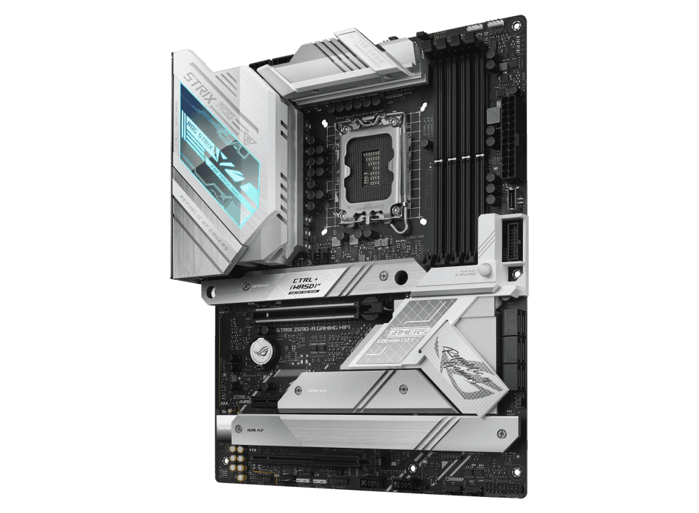 Asus ROG STRIX Z690-A GAMING WIFI  Intel?? Z690 LGA 1700 ATX motherboard with PCIe?? 5.0, 16+1 DrMos, DDR5, Two-Way AI Noise Cancelation, AI Overclocking, AI Cooling, AI Networking, WiFi 6E, Intel 2.5 Gb Ethernet, four M.2 slots with heatsinks PCIe 4.0 NVMe??  - thumbnail 5