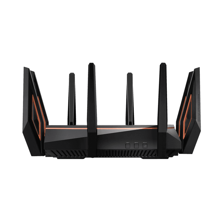 Asus ASUS ROG Rapture GT-AX11000, Tri-Band 10 Gigabit WiFi Router, Aiprotection Lifetime Security, AiRmesh Compatible for Mesh WIFI System, World???s first 10 Gigabit Wi-Fi router, Wifi 6, Wireless 802.11Ax | 90IG04H0-MU9G00 - thumbnail 3
