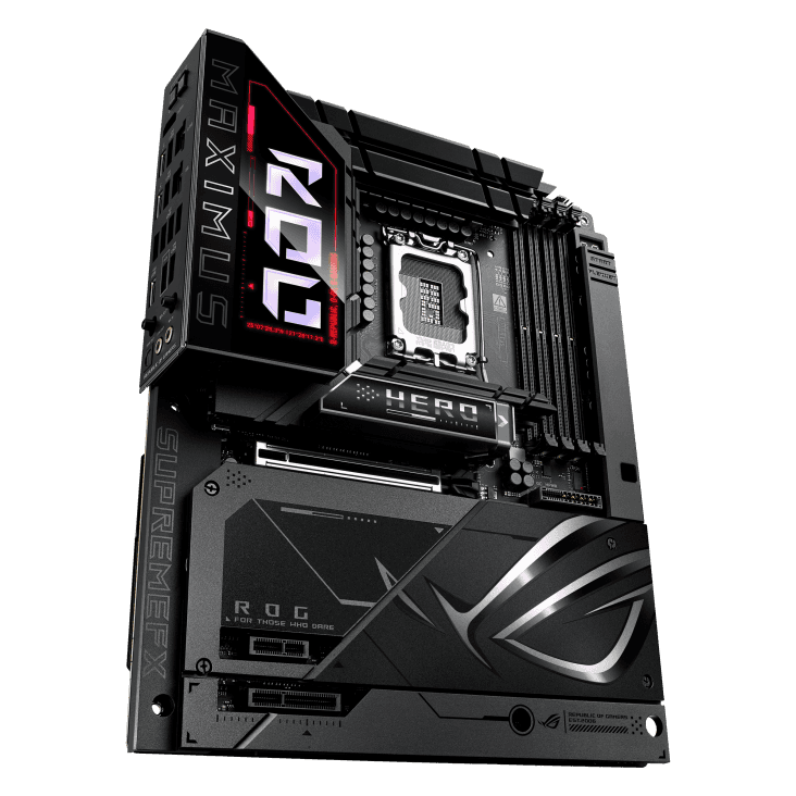 Asus ASUS ROG Maximus Z890 Hero BTF LGA 1851 ATX Motherboard, Intel Z890 Chipset,4x DIMM DDR5 Slot, Up to 256GB Max Memory, 1x PCIe 5.0 x16 SafeSlot, 6x M.2 Slots, WiFi & BT Connectivity | 90MB1KG0-M0EAY0 - thumbnail 1