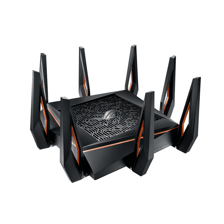 Asus ASUS ROG Rapture GT-AX11000, Tri-Band 10 Gigabit WiFi Router, Aiprotection Lifetime Security, AiRmesh Compatible for Mesh WIFI System, World???s first 10 Gigabit Wi-Fi router, Wifi 6, Wireless 802.11Ax | 90IG04H0-MU9G00 - thumbnail 2