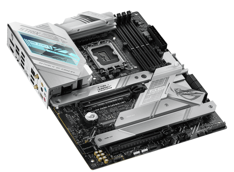 Asus ROG STRIX Z690-A GAMING WIFI  Intel?? Z690 LGA 1700 ATX motherboard with PCIe?? 5.0, 16+1 DrMos, DDR5, Two-Way AI Noise Cancelation, AI Overclocking, AI Cooling, AI Networking, WiFi 6E, Intel 2.5 Gb Ethernet, four M.2 slots with heatsinks PCIe 4.0 NVMe??  - thumbnail 7