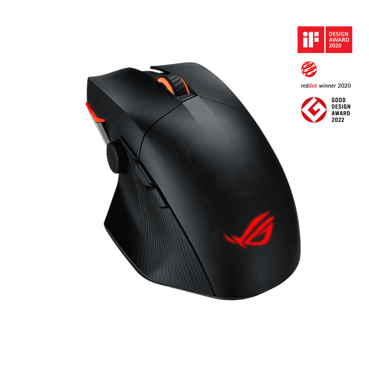 Asus ASUS ROG Chakram X Origin RGB Wireless Gaming Mouse, 36000 DPI AimPoint Optical Sensor, 2.4 GHz / BT / Wired Tri-Mode Connect, Up to 150H Battery Life, 11 Programmable Buttons, Black | 90MP02N1-BMUA00 - thumbnail 5