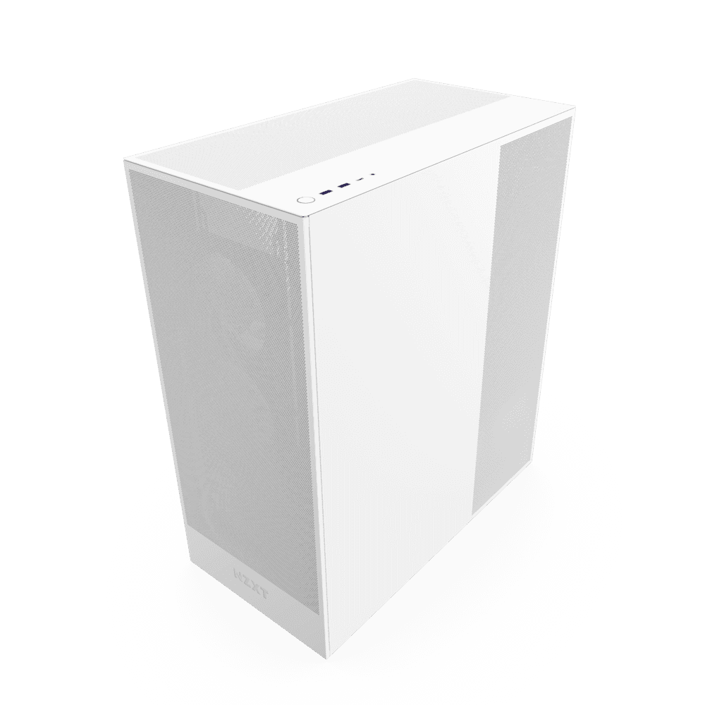 NZXT H7 Flow Mid-Tower ATX Airflow Computer Case, 3x F120Q included, 420mm Radiator Support, SGCC Steel, Ultra-Clear Tempered Glass Material, Up to 10x Fan Capacity, White | CM-H72FW-01 thumbnail 1