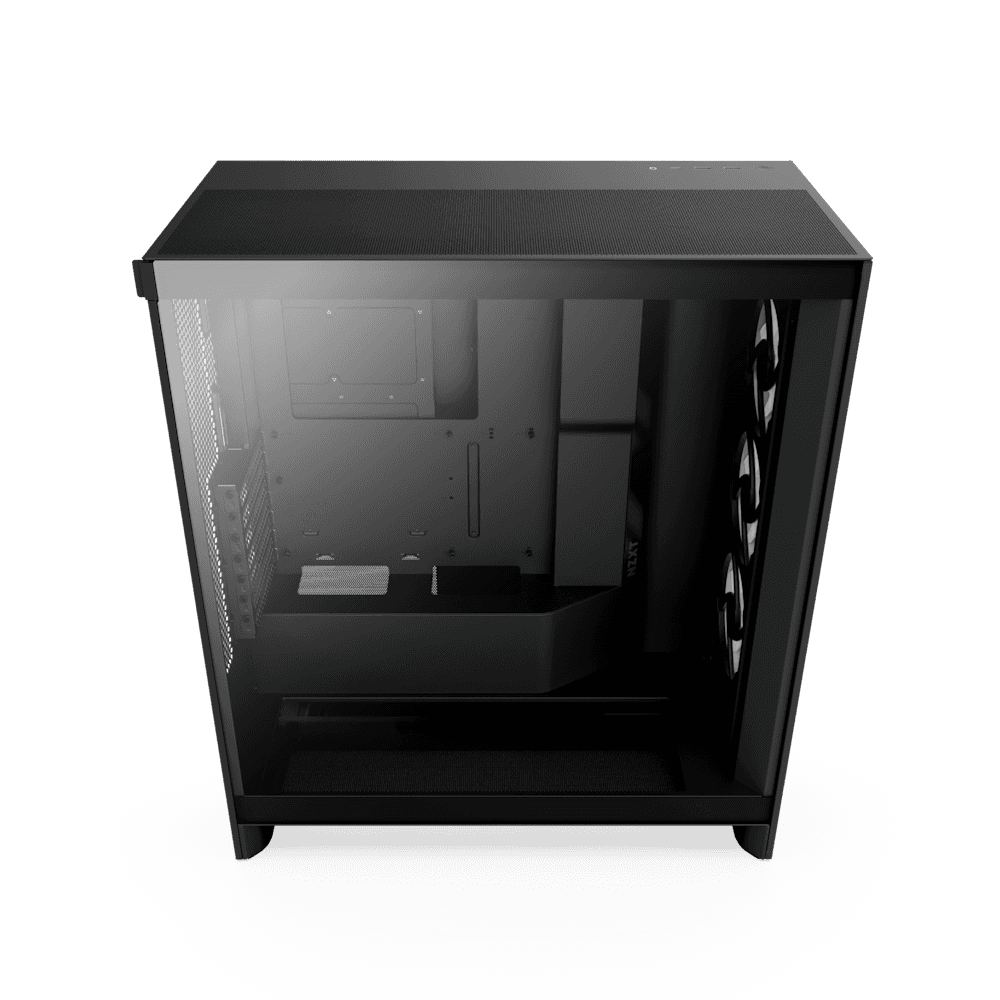 NZXT NZXT H7 Flow RGB Mid-Tower ATX Airflow Case with RGB Fans, Motherboard Support upto E-ATX, SGCC Steel, Dark Tinted Tempered Glass, F360 RGB Core Single-frame Fan, Supports up to 420mm Radiator, 10-Fan Capacity, Black | CM-H72FB-R1 - thumbnail 2