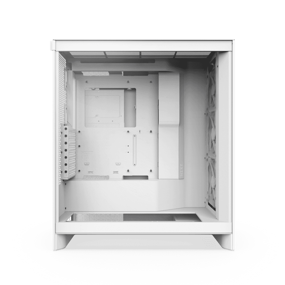NZXT H7 Flow Mid-Tower ATX Airflow Computer Case, 3x F120Q included, 420mm Radiator Support, SGCC Steel, Ultra-Clear Tempered Glass Material, Up to 10x Fan Capacity, White | CM-H72FW-01 thumbnail 3