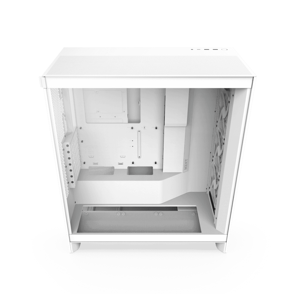 NZXT H7 Flow Mid-Tower ATX Airflow Computer Case, 3x F120Q included, 420mm Radiator Support, SGCC Steel, Ultra-Clear Tempered Glass Material, Up to 10x Fan Capacity, White | CM-H72FW-01 thumbnail 6