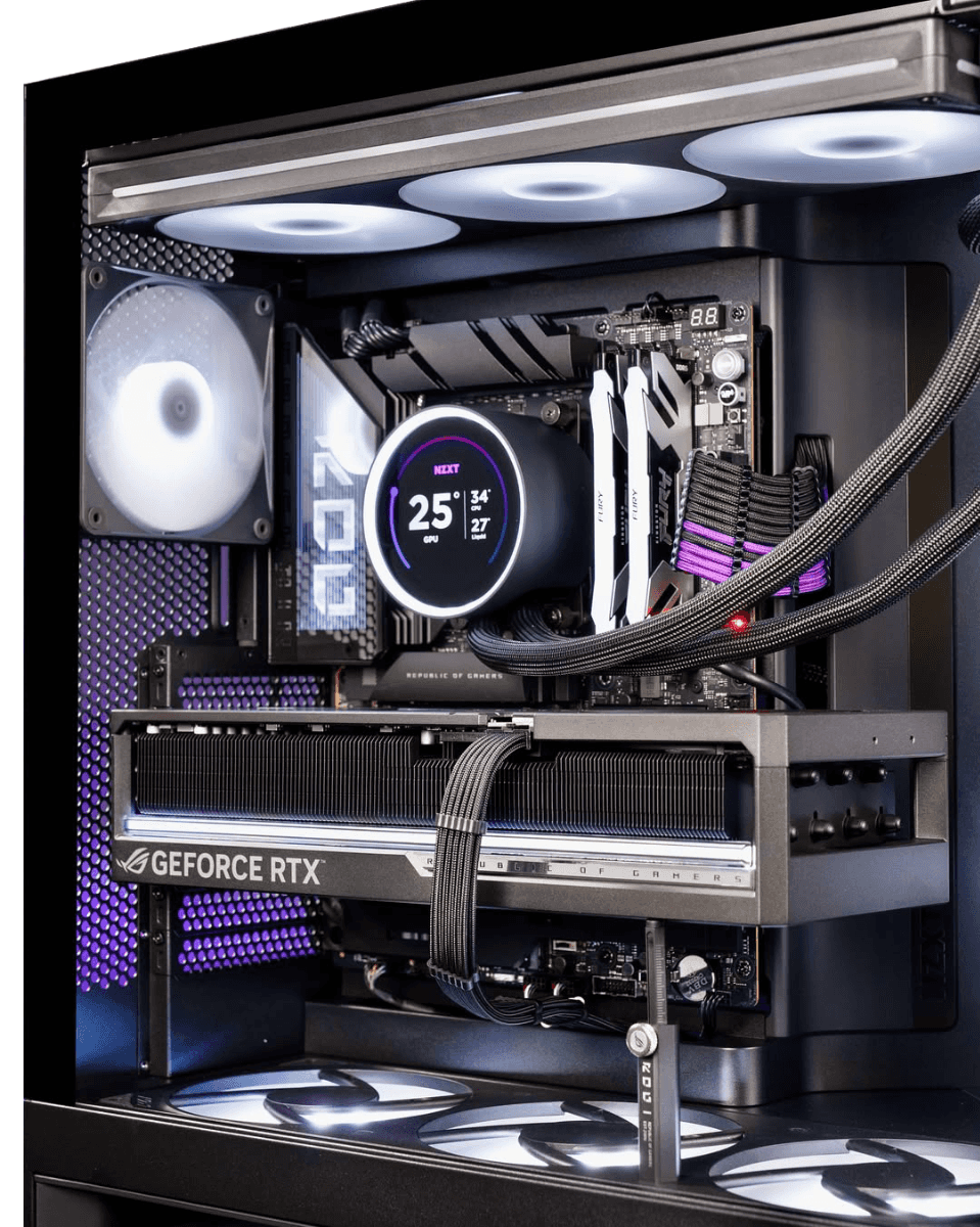 Nanotech Ultimate Gaming & Creation PC: AMD Ryzen 9 9950X3D + ROG ASTRAL RTX 5090 OC 32GB, 64GB DDR5 6000MHz RGB, 2TB PCIe Gen5 SSD (14,500MB/s), 420mm IPS LCD AIO, 1500W Platinum ATX 3.1 PSU, WiFi 7, NZXT H9 Flow RGB - thumbnail 5