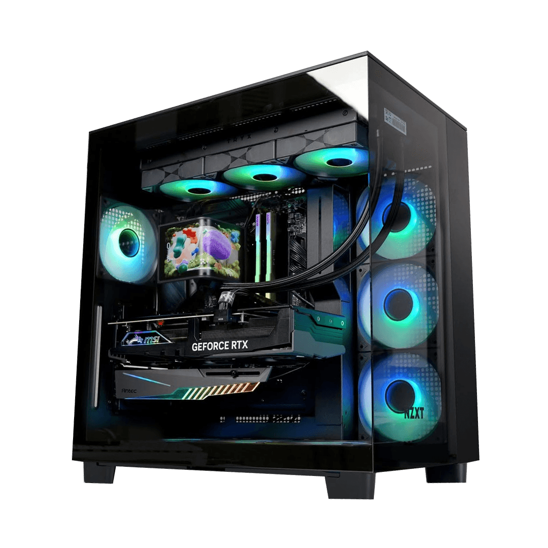 Nanotech Gaming & Content Creation PC, AMD Ryzen 9 9950X3D 16 Cores, 32 Threads, RTX 5080 Suprim 16GB, 32GB (2x16GB) 6000MHz, 1TB Gend SSD 14700MB/s, AIO Liquid Cooler, WiFi 7 - thumbnail 1