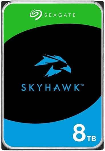 Seagate 8TB SkyHawk Surveillance SATA III 3.5" Internal Hard Drive, Up to 180 MB/s Sustained Transfer Rates, 1 Million Hours MTBF, 256MB Cache, 5400 RPM, Supports up to 64 HD Cameras | ST8000VX010 - thumbnail 1