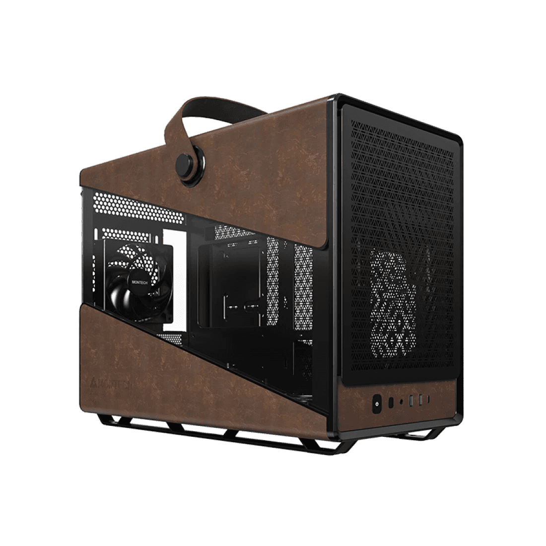 Nanotech Eco-Leather AMD Mini Gaming PC, AMD Ryzen 7 9800X3D, RX 9070 XT AMD Radeon 16GB, 64GB (2x32GB) 6000MHz, 2TB NV3, 850W, AIO Cooler - thumbnail 1