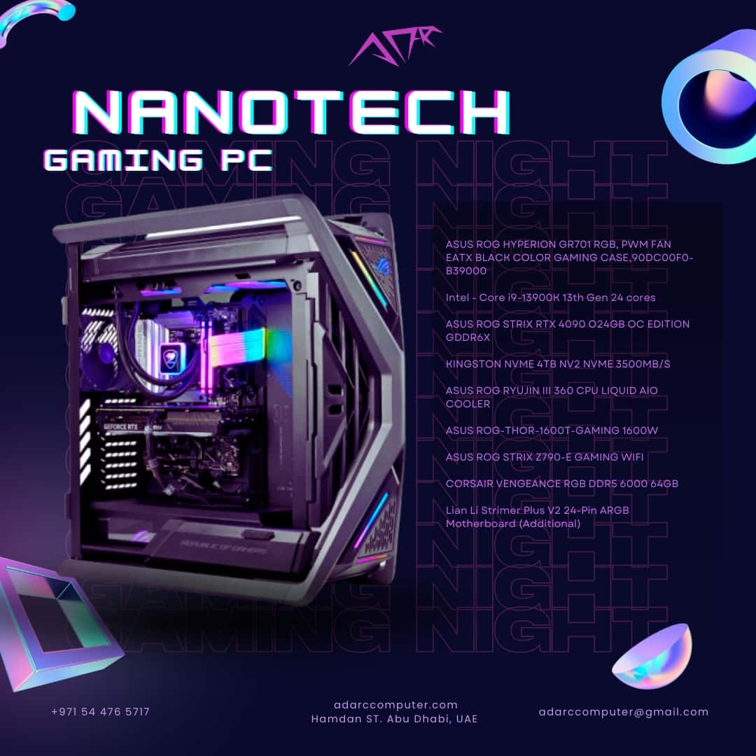 Asus Gaming PC HIGH-END GAMING PC, INTEL 13900 K ASUS 4090 STRIX GRAPHIC 24GB 64GB RAM  4TB SSD NVME  1600W ASUS POWER SUPPLY  ASUS HEPERION CASE  gaming and rendering pc   -Gaming PC - thumbnail 5