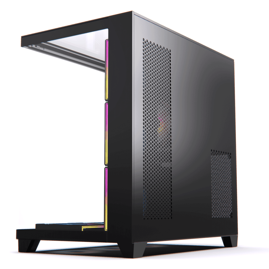 ACEGEEK AceGeek Horizon Type-C Dual Chamber Panoramic Tempered Glass ATX Gaming Case with High Speed Connectivity Black | AG-HORIZON-BK - thumbnail 7