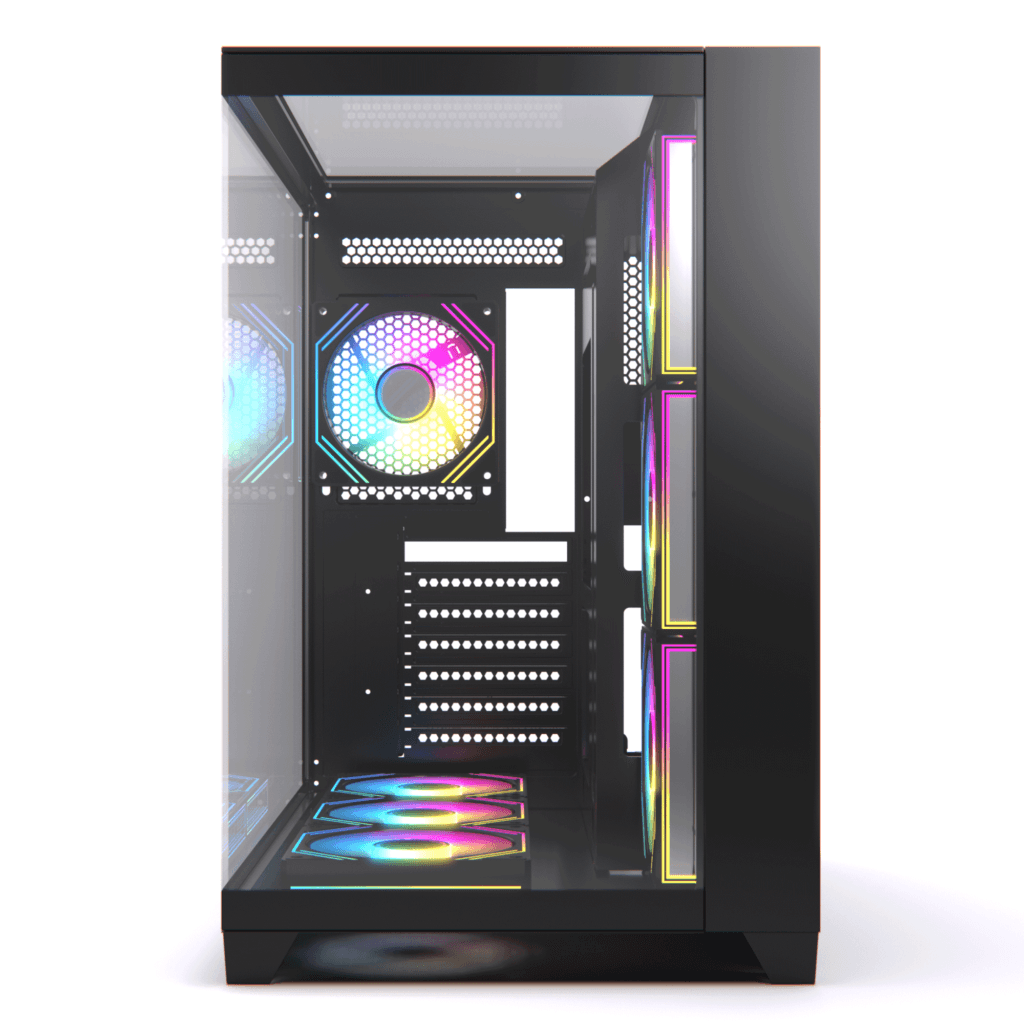 ACEGEEK AceGeek Horizon Type-C Dual Chamber Panoramic Tempered Glass ATX Gaming Case with High Speed Connectivity Black | AG-HORIZON-BK - thumbnail 6