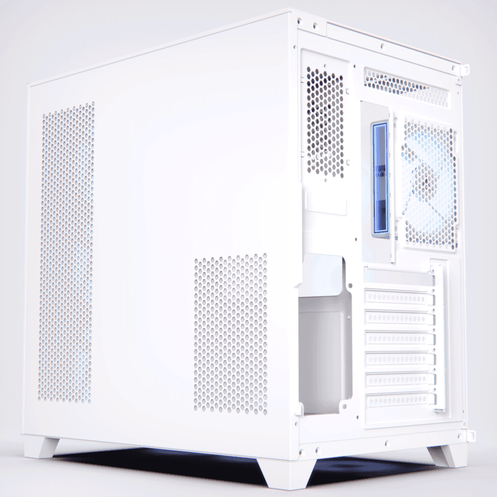 ACEGEEK AceGeek Horizon Type-C Dual Chamber Panoramic Tempered Glass ATX Mid Tower Gaming Computer Case White | AG-HORIZON-WT - thumbnail 5