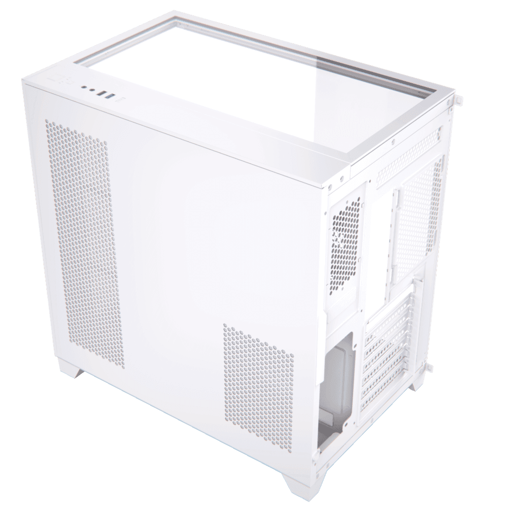 ACEGEEK AceGeek Horizon Type-C Dual Chamber Panoramic Tempered Glass ATX Mid Tower Gaming Computer Case White | AG-HORIZON-WT - thumbnail 2