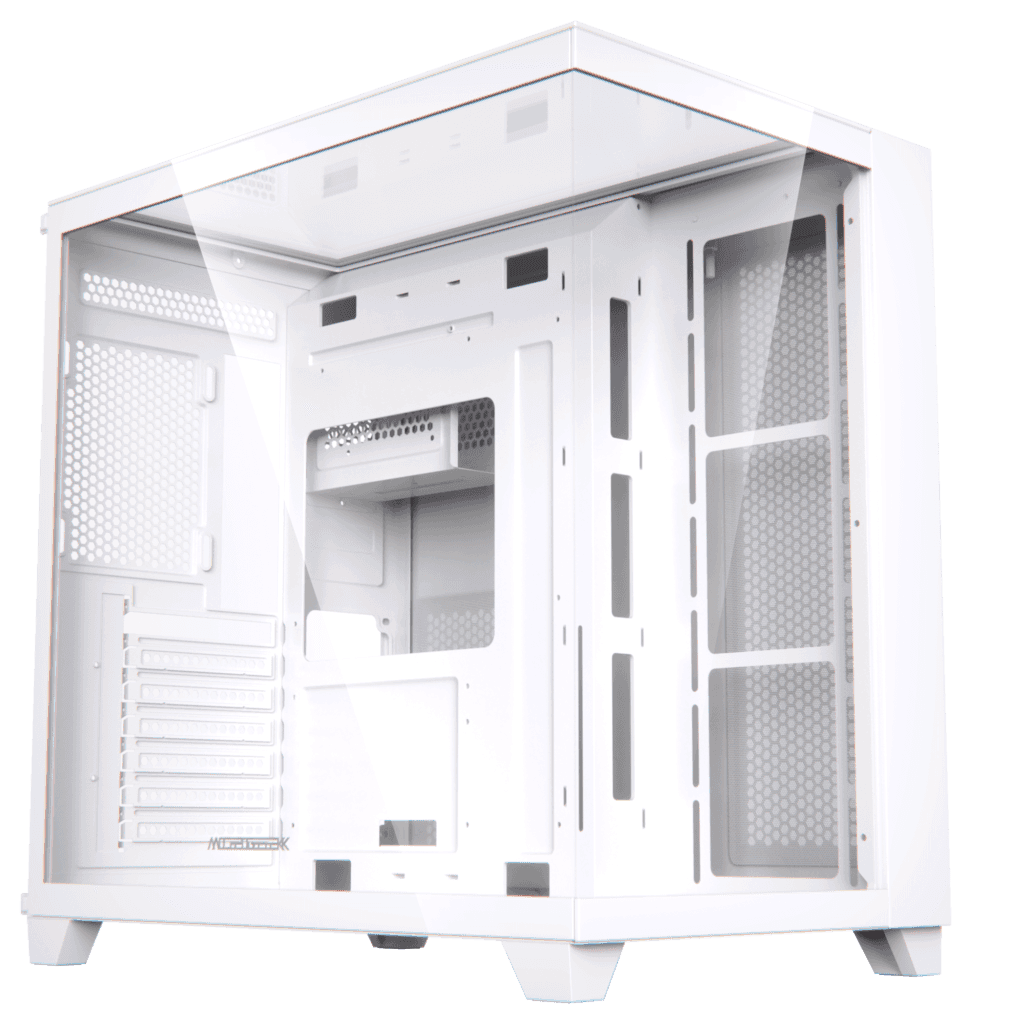 ACEGEEK AceGeek Horizon Type-C Dual Chamber Panoramic Tempered Glass ATX Mid Tower Gaming Computer Case White | AG-HORIZON-WT - thumbnail 9