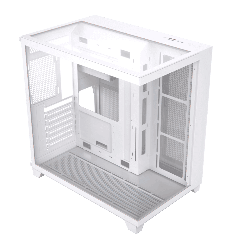 ACEGEEK AceGeek Horizon Type-C Dual Chamber Panoramic Tempered Glass ATX Mid Tower Gaming Computer Case White | AG-HORIZON-WT - thumbnail 10