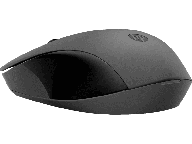 HP 150 Wireless Optical USB Mouse with a 2.4 GHz Simple Dongle, 1,600 DPI Optical Sensor, Ambidextrous Design, 3 Buttons, Ergonomic, USB-A, Black | 2S9L1AA thumbnail 3