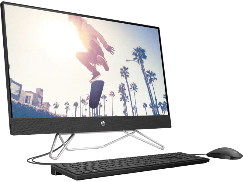 HP 27-CB1158NH ALL IN ONE Desktop (AIO) 27"FHD,  Intel Core i7-1255U (up to 4.7 GHz with Intel Turbo Boost Technology, Intel Iris Xe Graphics,  8GB DDR4-3200 MHz RAM (1 x 8 GB) , 512GB SSD,  Touch, DOS, Jet Black thumbnail 3