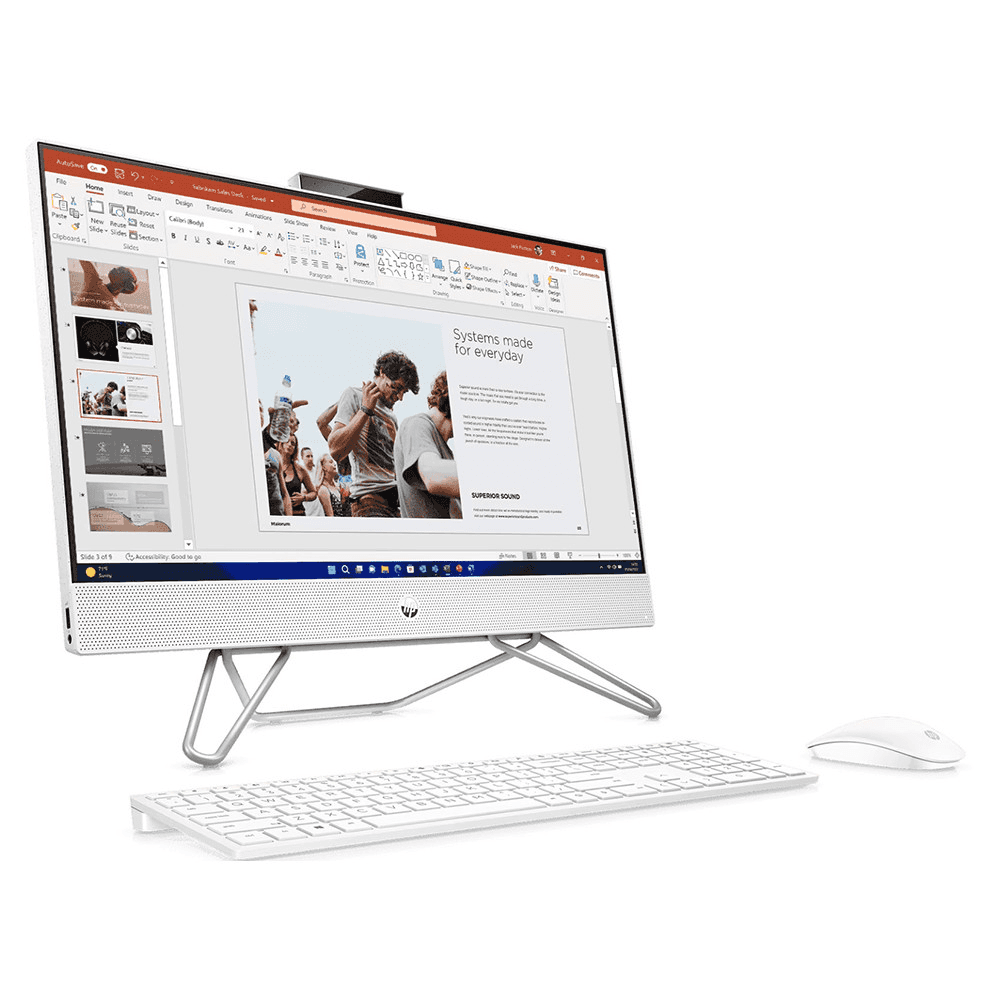 HP AIO Pro One 240 G9 i7 12th Gen 16GB 512GB SSD 23.8 Inch FHD Display DOS, HP 125 Wired Keyboard, WiFi+BT, White thumbnail 4