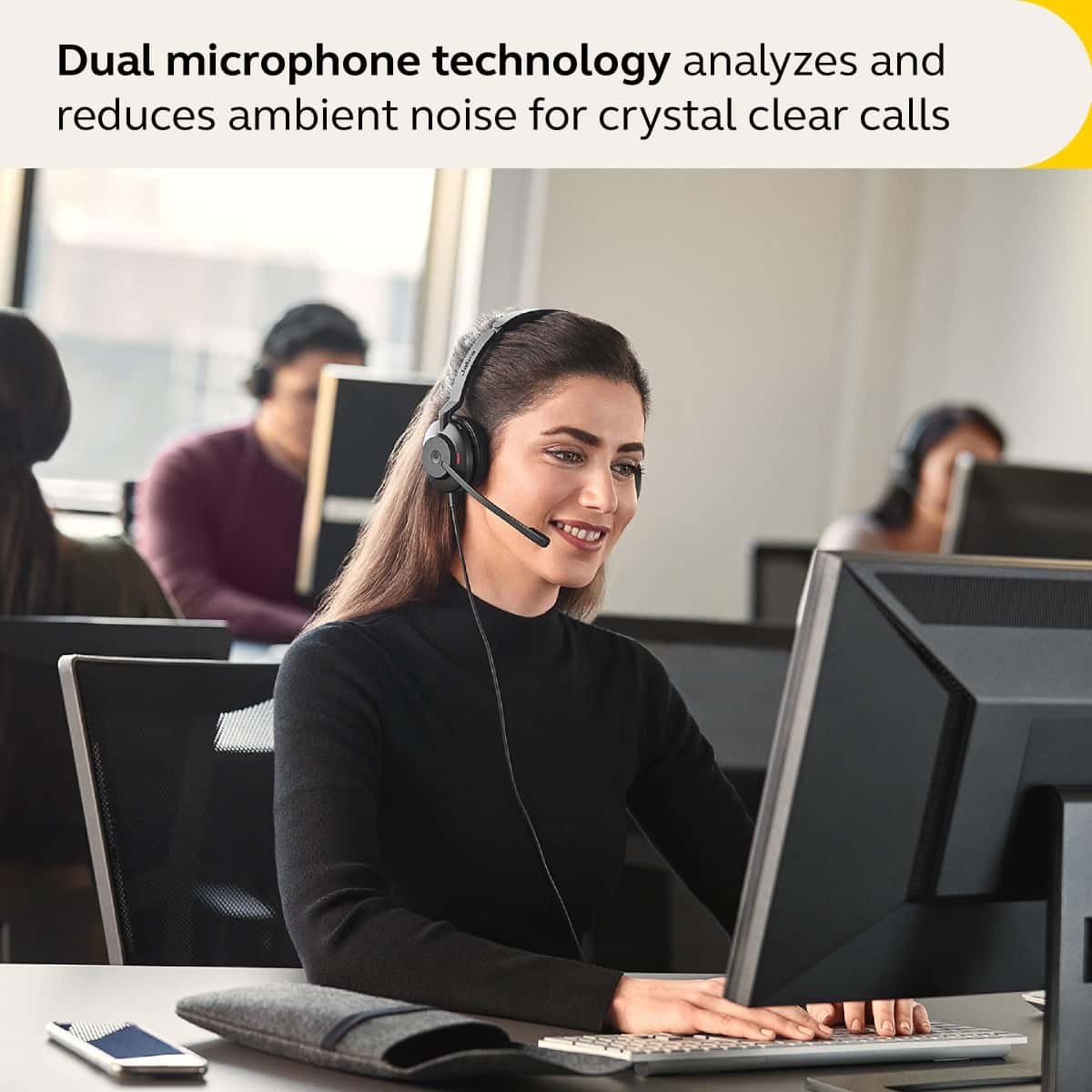 Jabra Jabra Evolve2 30 SE USB-A MS Stereo Wired Headset, USB-A Cable - MS Teams Certified, Works with All Other Platforms - Black | 23189-999-979 - thumbnail 3