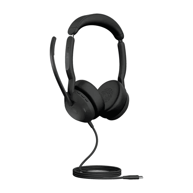 Jabra Evolve2 50 Wired Stereo Headset AirComfort Technology, Noise-Cancelling Mics & Active Noise Cancellation, MS Teams Certified, Works with All Other Platforms,USB-C, Black | 25089-999-899 thumbnail 2