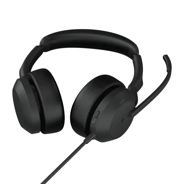 Jabra Evolve2 50 Wired Stereo Headset AirComfort Technology, Noise-Cancelling Mics & Active Noise Cancellation, MS Teams Certified, Works with All Other Platforms,USB-C, Black | 25089-999-899 thumbnail 3