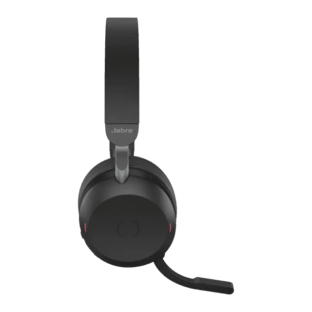 Jabra Evolve2 75 USB-C UC Wireless Headset with Charging Stand, Active Noise-Cancellation ANC, Microphone, On-ear headband, USB-A/USB-C BT Adapter, BT 5.2, Black | 27599-989-889 thumbnail 2