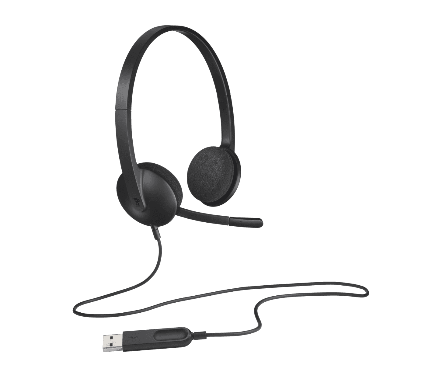 Logitech Logitech H340 USB Computer Headset With Digital Audio, USB-A, Win, macOS, ChromeOS, Black | 981-000475 - thumbnail 2