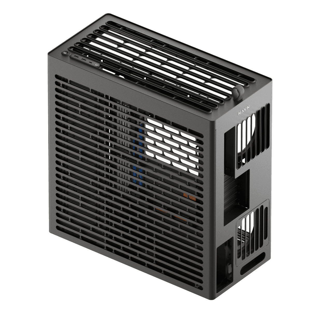 HAVN HAVN HS 420 Mid Tower PC Case, Motherboard Supports Upto E-ATX, 11x Fan Support, 3-way adjustable GPU Support, Black | HVN-CA-HS420-06 - thumbnail 4