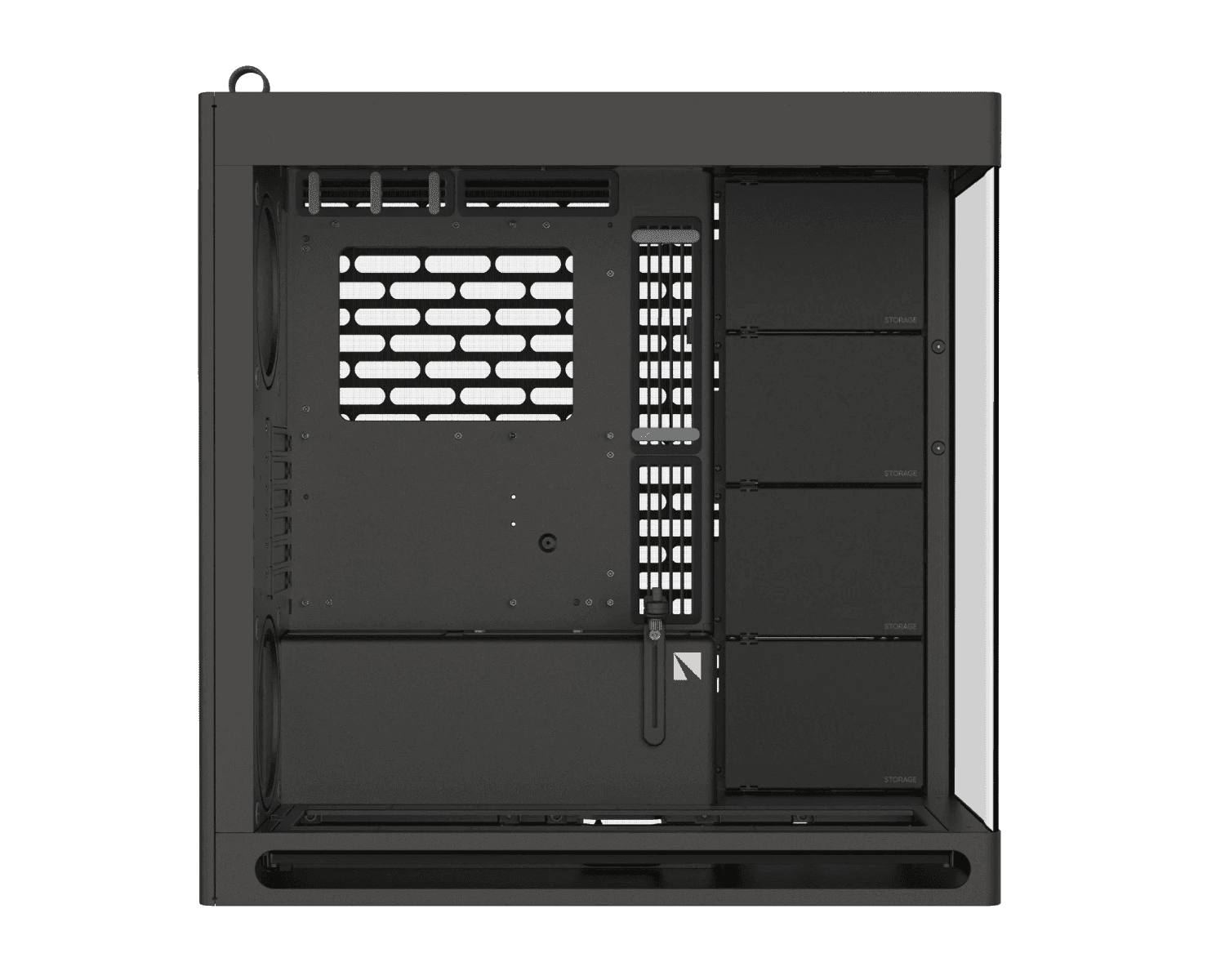 HAVN HAVN HS 420 Mid Tower PC Case, Motherboard Supports Upto E-ATX, 11x Fan Support, 3-way adjustable GPU Support, Black | HVN-CA-HS420-06 - thumbnail 2