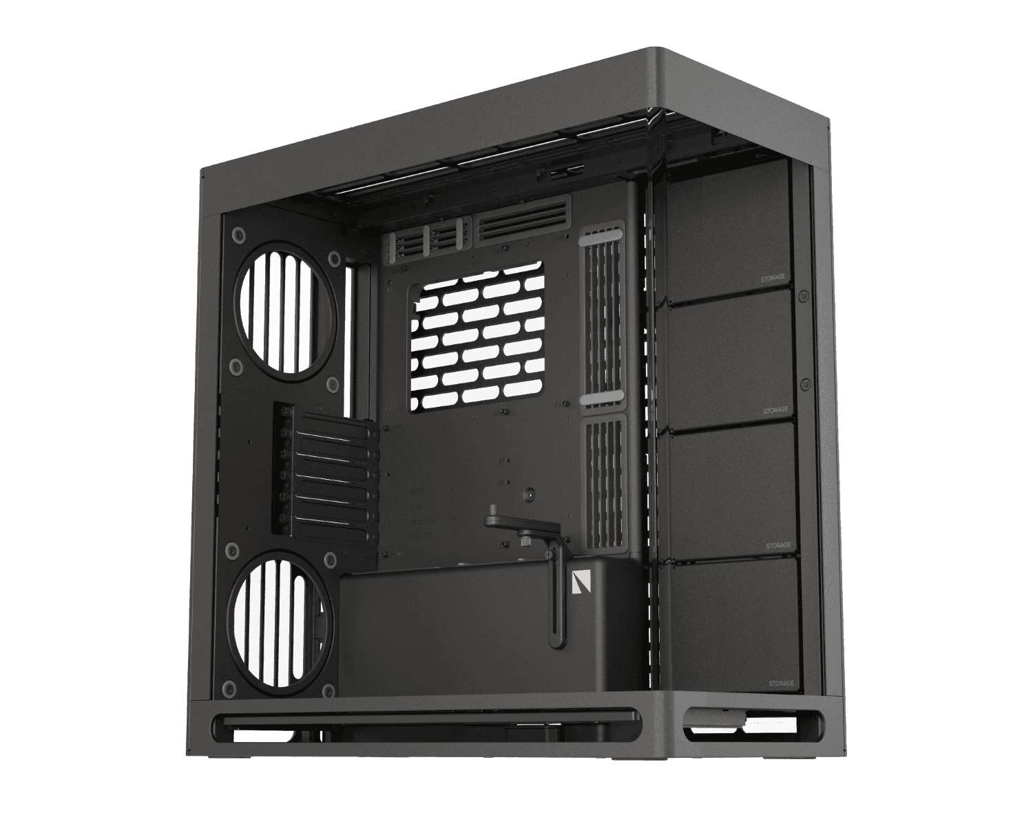 HAVN HAVN HS 420 Mid Tower PC Case, Motherboard Supports Upto E-ATX, 11x Fan Support, 3-way adjustable GPU Support, Black | HVN-CA-HS420-06 - thumbnail 1