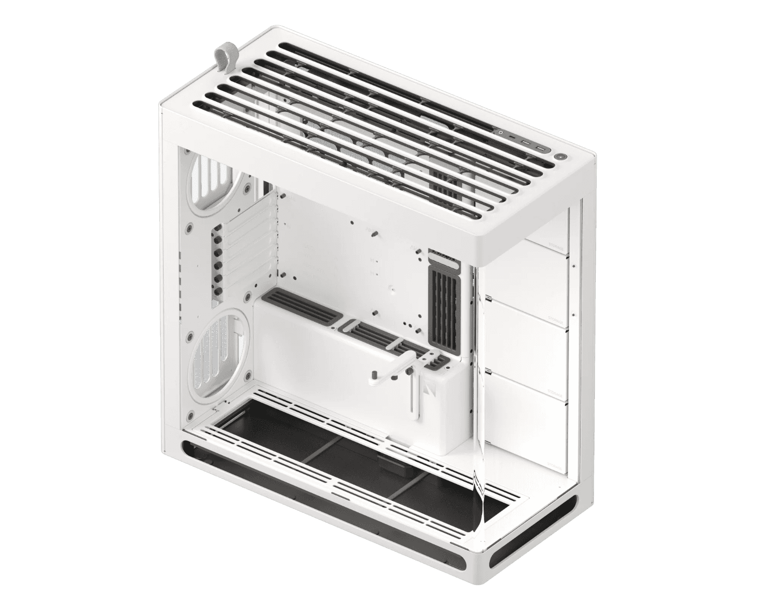 HAVN HAVN HS 420 Mid Tower PC Case, Motherboard Supports Upto E-ATX, 11x Fan Support, 3-way adjustable GPU Support, White | HVN-CA-HS420-05 - thumbnail 4