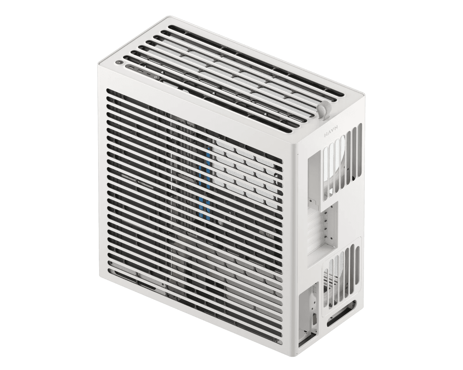 HAVN HS 420 VGPU Mid-tower PC Case, MoBo Upto E-ATX, VGPU Mount Kit with a PCI E 5.0 riser cable, 11x Fan Support, 3-way, White | HVN-CA-HS420-07 - thumbnail 6