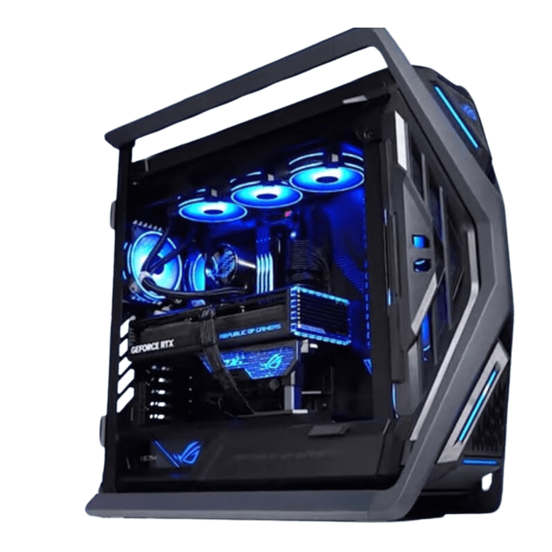 Asus ASUS Powered Intel Ultra 9 X 4090 High-End Gaming PC, Core Ultra 9 285K, RTX 4090 24GB OC, RTX 4090 O24GB OC, 96GB (2x48GB) DDR5 6400MTs, 4TB NVMe, 1600W, AIO Liquid Cooling - thumbnail 1